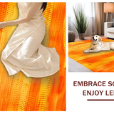 Ultra Soft Area Rug, Non Slip, Stain Resistant, Washable Area Rugs for Living Room, Bedroom, Contemporary Fuzzy Abstract Expression(Orange)
