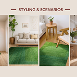 Ultra Soft Area Rug, Non Slip, Stain Resistant, Washable Area Rugs for Living Room, Bedroom, Stylish Vibrant Garden Backdrop(Green)