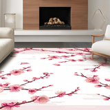 Ultra Soft Area Rug, Non Slip, Stain Resistant, Washable Area Rugs for Living Room, Bedroom, Soft Pastel Cherry Blossom Elegance(Pink)