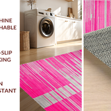 Ultra Soft Area Rug, Non Slip, Stain Resistant, Washable Area Rugs for Living Room, Bedroom, Luxurious Abstract Animal Motif(Pink)