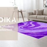 Ultra Soft Area Rug, Non Slip, Stain Resistant, Washable Area Rugs for Living Room, Bedroom, Vibrant Tie-Dye Aesthetic Charm(Purple)