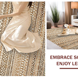 Ultra Soft Area Rug, Non Slip, Stain Resistant, Washable Area Rugs for Living Room, Bedroom, Transitional Warm Color Palette Design(Brown)