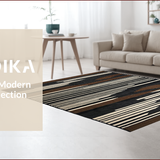 Ultra Soft Area Rug, Non Slip, Stain Resistant, Washable Area Rugs for Living Room, Bedroom, Rustic Animal Print Chic Design(Brown)