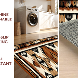 Ultra Soft Area Rug, Non Slip, Stain Resistant, Washable Area Rugs for Living Room, Bedroom, Minimalist Earthy Patterned Inspiration(Brown)