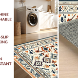 Ultra Soft Area Rug, Non Slip, Stain Resistant, Washable Area Rugs for Living Room, Bedroom, Serene Neutral Diamond Weave(Beige)
