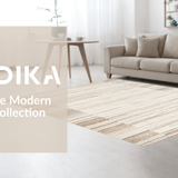 Ultra Soft Area Rug, Non Slip, Stain Resistant, Washable Area Rugs for Living Room, Bedroom, Contemporary Light Brown Textured Layers(Beige)