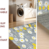 Ultra Soft Area Rug, Non Slip, Stain Resistant, Washable Area Rugs for Living Room, Bedroom, Trendy Playful Petal Palette(Gray)