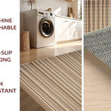 Ultra Soft Area Rug, Non Slip, Stain Resistant, Washable Area Rugs for Living Room, Bedroom, Cozy Natural Waffle Inspired Look(Beige)