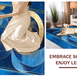 Chic Radiant Circular Motif(Blue)