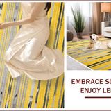 Ultra Soft Area Rug, Non Slip, Stain Resistant, Washable Area Rugs for Living Room, Bedroom, Geometric Boho High Traffic(Yellow)