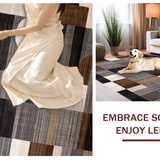 Ultra Soft Area Rug, Non Slip, Stain Resistant, Washable Area Rugs for Living Room, Bedroom, Vivid Colorful Geometric Arrangement(Brown)