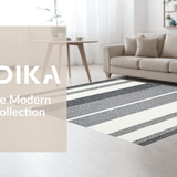 Modern Denim Striped Event Mat(Gray)