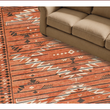 Ultra Soft Area Rug, Non Slip, Stain Resistant, Washable Area Rugs for Living Room, Bedroom, Luxurious Earthy Solid Texture(Red)
