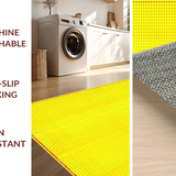 Ultra Soft Area Rug, Non Slip, Stain Resistant, Washable Area Rugs for Living Room, Bedroom, Dynamic Bright Spotty Artful Creation(Yellow)