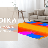 Ultra Soft Area Rug, Non Slip, Stain Resistant, Washable Area Rugs for Living Room, Bedroom, Elegant Soft Gradient Fusion(Orange)