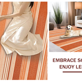Ultra Soft Area Rug, Non Slip, Stain Resistant, Washable Area Rugs for Living Room, Bedroom, Luxurious Modern Texture Blend(Orange)