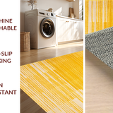 Ultra Soft Area Rug, Non Slip, Stain Resistant, Washable Area Rugs for Living Room, Bedroom, Refreshing Modern Solid Appeal(Yellow)