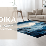 Ultra Soft Area Rug, Non Slip, Stain Resistant, Washable Area Rugs for Living Room, Bedroom, Artistic Abstract Animal Pattern(Blue)