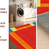 Brightly Colored Contemporary Sensory Mat(Red)