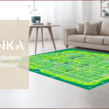Ultra Soft Area Rug, Non Slip, Stain Resistant, Washable Area Rugs for Living Room, Bedroom, Vibrant Town Design Kids Car Play Mat(Green)