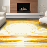 Stylish Retro Floral Imprint(Yellow)