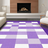 Ultra Soft Area Rug, Non Slip, Stain Resistant, Washable Area Rugs for Living Room, Bedroom, Charming Lavender Geometric Display(Purple)