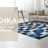 Stylish Triadic Color Block Design(Blue)