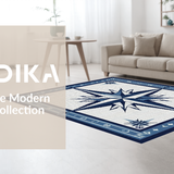 Ultra Soft Area Rug, Non Slip, Stain Resistant, Washable Area Rugs for Living Room, Bedroom, Dynamic Oceanic Color Fusion(Blue)