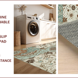Ultra Soft Area Rug, Non Slip, Stain Resistant, Washable Area Rugs for Living Room, Bedroom, Vintage Boho Patchwork(Brown)