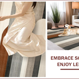 Ultra Soft Area Rug, Non Slip, Stain Resistant, Washable Area Rugs for Living Room, Bedroom, Contemporary Soft Neutral Geometry(Gray)