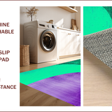 Ultra Soft Area Rug, Non Slip, Stain Resistant, Washable Area Rugs for Living Room, Bedroom, Modern Abstract Green-Purple Living Room Velvet Rug(Green)