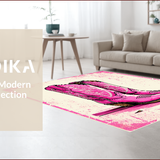 Ultra Soft Area Rug, Non Slip, Stain Resistant, Washable Area Rugs for Living Room, Bedroom, Pink Cowgirl Boot Western Entryway Rug(Pink)