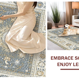 Ultra Soft Area Rug, Non Slip, Stain Resistant, Washable Area Rugs for Living Room, Bedroom, Tarot Night Sky Rug with Ornate Sun, Moon, and Cosmic Patterns(Gray)