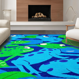 Cute Frog Graphic Decor Style(Blue)