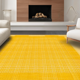 Ultra Soft Area Rug, Non Slip, Stain Resistant, Washable Area Rugs for Living Room, Bedroom, Warm Fluffy Retro Fusion(Yellow)
