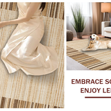 Ultra Soft Area Rug, Non Slip, Stain Resistant, Washable Area Rugs for Living Room, Bedroom, Simple Warm Beige Aesthetic(Beige)