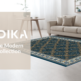 Contemporary Lattice Print with Depth(Blue)