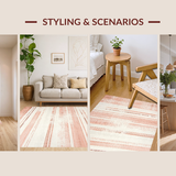 Chic Distressed Striped Elegance(Pink)