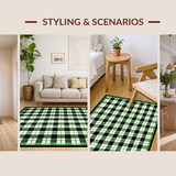 Charming Rustic Green Plaid Style(Green)