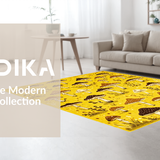 Ultra Soft Area Rug, Non Slip, Stain Resistant, Washable Area Rugs for Living Room, Bedroom, Artistic Nature-Inspired Home Accent(Yellow)