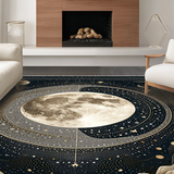 Ultra Soft Area Rug, Non Slip, Stain Resistant, Washable Area Rugs for Living Room, Bedroom, Whimsical Gray and Brown Geometry(Black)