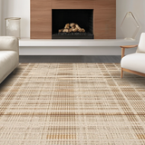 Ultra Soft Area Rug, Non Slip, Stain Resistant, Washable Area Rugs for Living Room, Bedroom, Artisanal Handwoven Rustic Charm(Beige)
