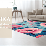 Ultra Soft Area Rug, Non Slip, Stain Resistant, Washable Area Rugs for Living Room, Bedroom, Vintage Pink Non-Slip Living Room Rug(Pink)