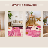 Ultra Soft Area Rug, Non Slip, Stain Resistant, Washable Area Rugs for Living Room, Bedroom, Stylish Whimsical Cheetah Pattern(Pink)