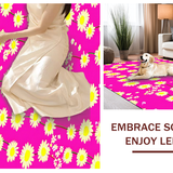 Sunny Yellow Flower Accents(Pink)