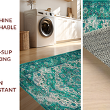 Distressed Floral Medallion Delight(Green)