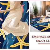 Brightly Colored Coastal Starfish Design(Blue)