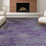 Ultra Soft Area Rug, Non Slip, Stain Resistant, Washable Area Rugs for Living Room, Bedroom, Contemporary Cozy Memory Foam Style(Purple)