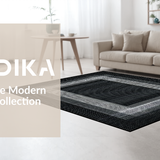 Ultra Soft Area Rug, Non Slip, Stain Resistant, Washable Area Rugs for Living Room, Bedroom, Rustic Warmth with Shag Elements(Black)