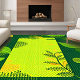 Elegant Earthy Green Shag Appeal(Green)